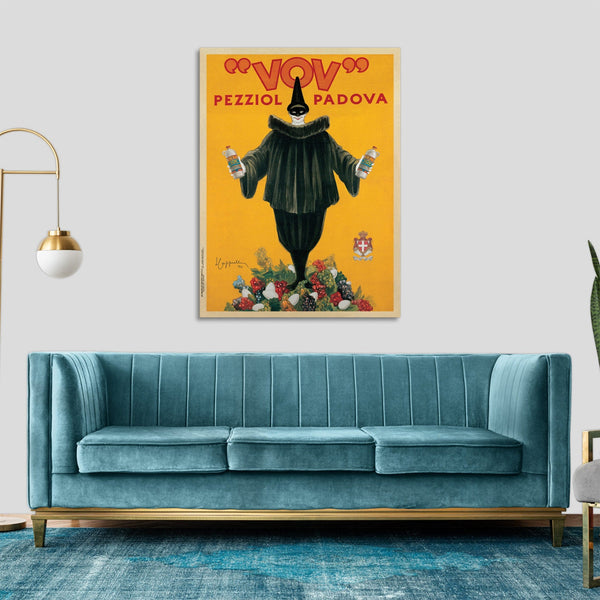 Quadro Stampa su Tela con Telaio in Legno Leonetto Cappiello - Vov