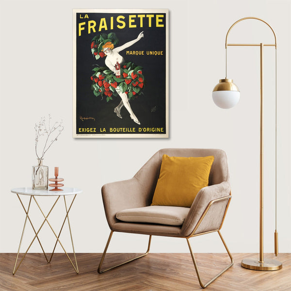 Quadro Stampa su Tela con Telaio in Legno Leonetto Cappiello - The Fraisette