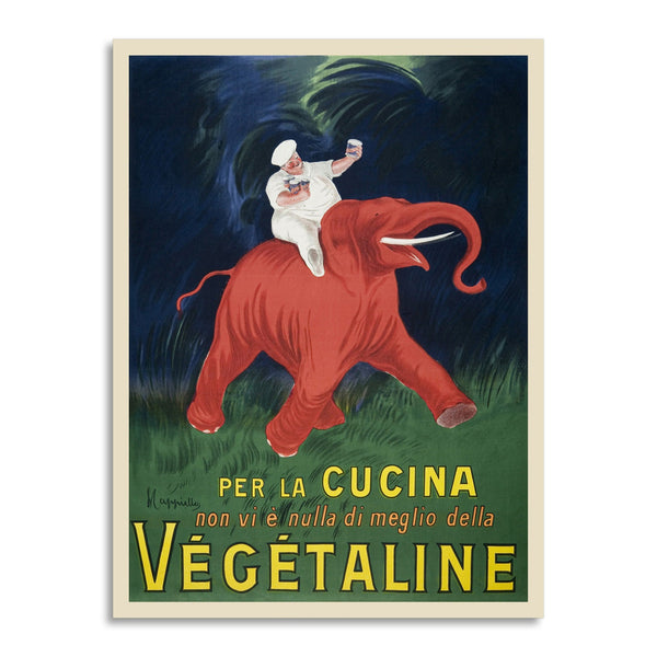 Quadro Stampa su Tela con Telaio in Legno Leonetto Cappiello - Vegetaline