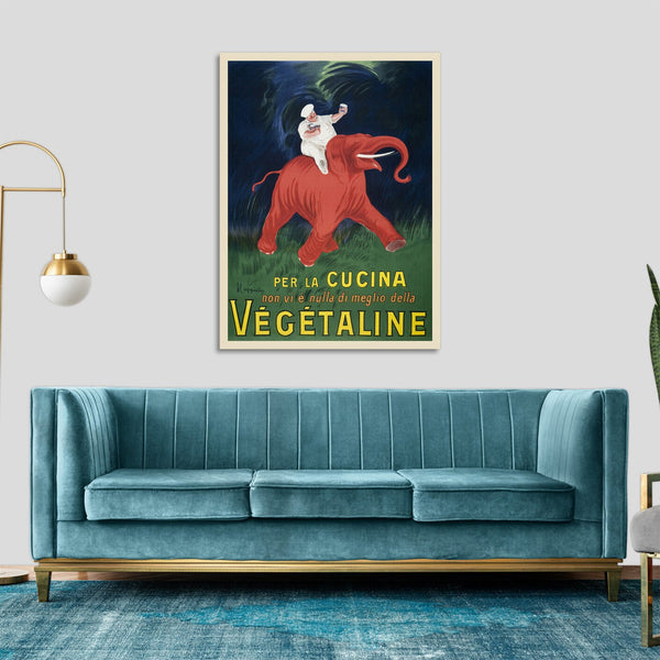 Quadro Stampa su Tela con Telaio in Legno Leonetto Cappiello - Vegetaline