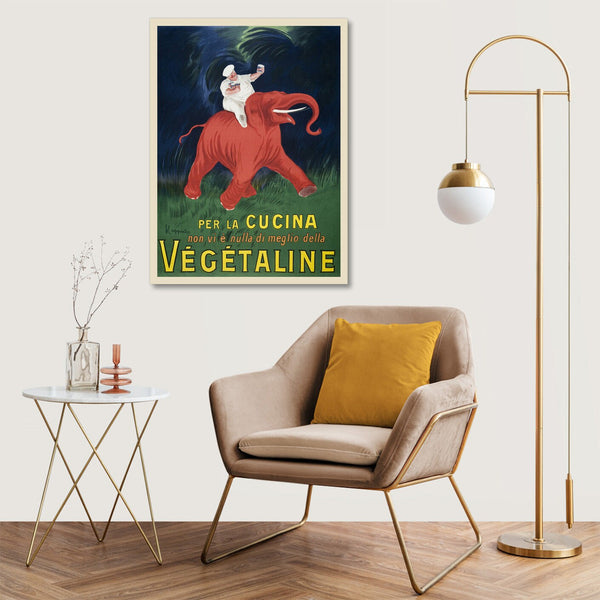 Quadro Stampa su Tela con Telaio in Legno Leonetto Cappiello - Vegetaline