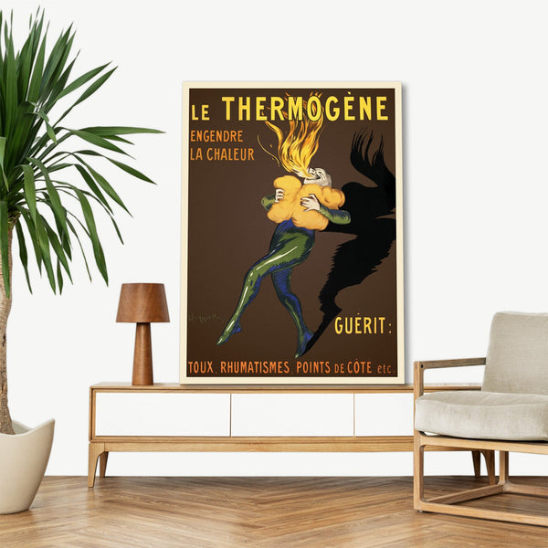 Quadro Stampa su Tela con Telaio in Legno Leonetto Cappiello - Le Thermogène