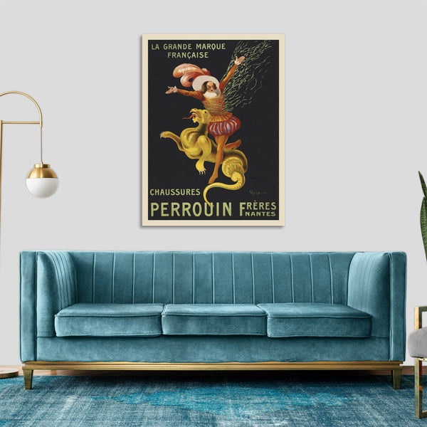 Quadro Stampa su Tela con Telaio in Legno Leonetto Cappiello - Perrouin