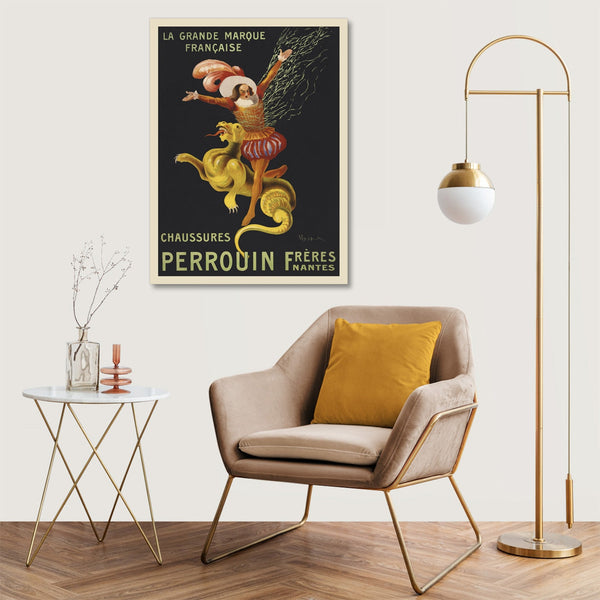 Quadro Stampa su Tela con Telaio in Legno Leonetto Cappiello - Perrouin