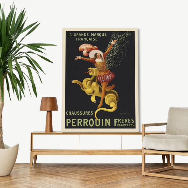 Quadro Stampa su Tela con Telaio in Legno Leonetto Cappiello - Perrouin