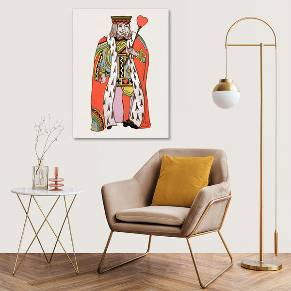Quadro Stampa su Tela con Telaio in Legno William Penhallow Henderson - King of Hearts