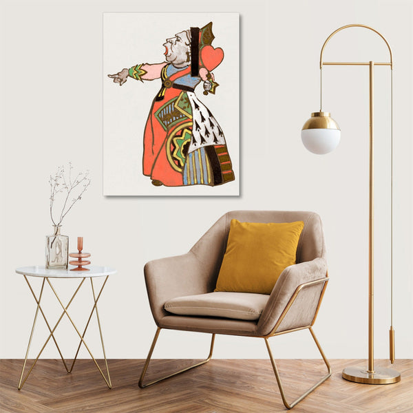 Quadro Stampa su Tela con Telaio in Legno William Penhallow Henderson - Queen of Hearts