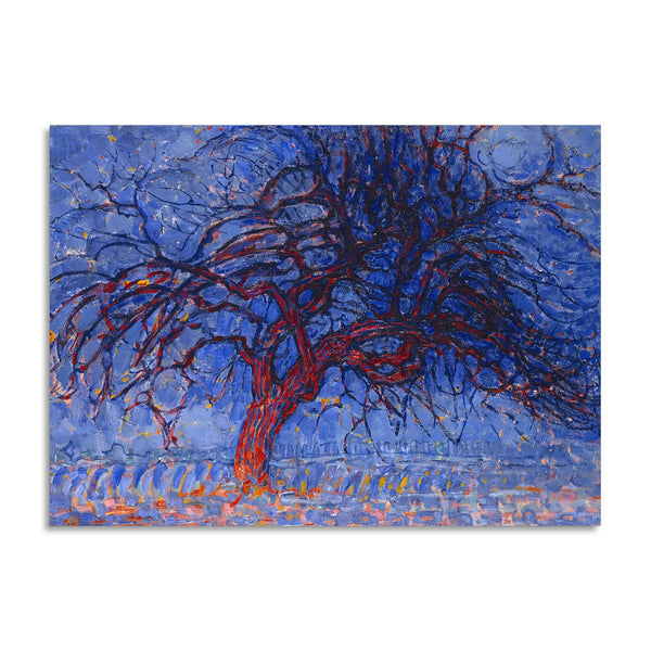 Quadro Stampa su Tela con Telaio in Legno Piet Mondrian - The Red Tree