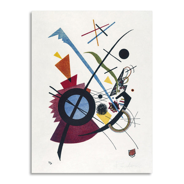 Quadro Stampa su Tela con Telaio in Legno Wassily Kandinsky - Violet