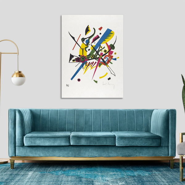 Quadro Stampa su Tela con Telaio in Legno Wassily Kandinsky - Small Worlds