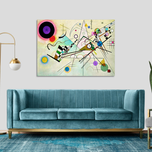 Quadro Stampa su Tela con Telaio in Legno Wassily Kandinsky - Composition VIII