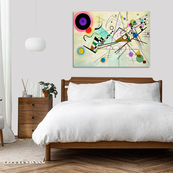 Quadro Stampa su Tela con Telaio in Legno Wassily Kandinsky - Composition VIII