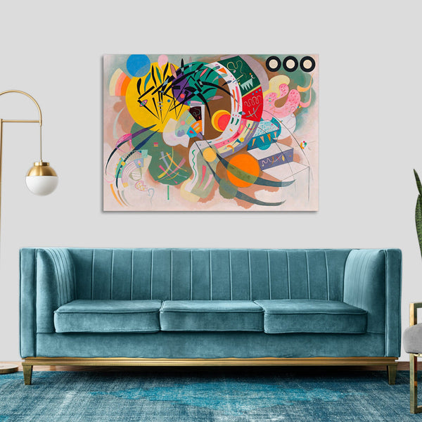 Quadro Stampa su Tela con Telaio in Legno Wassily Kandinsky - Dominant Curve