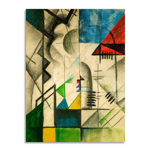 Quadro Stampa su Tela con Telaio in Legno Wassily Kandinsky - Formen