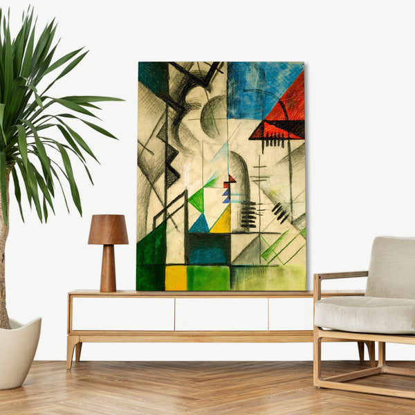 Quadro Stampa su Tela con Telaio in Legno Wassily Kandinsky - Formen
