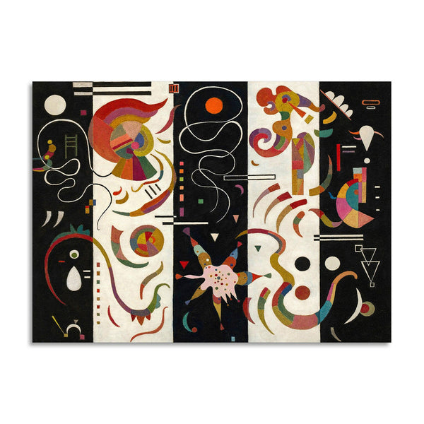 Quadro Stampa su Tela con Telaio in Legno Wassily Kandinsky - Striped