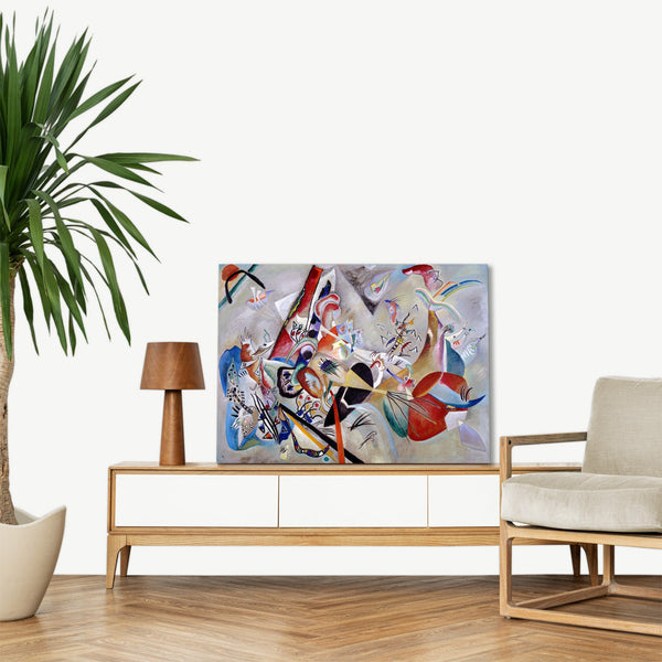 Quadro Stampa su Tela con Telaio in Legno Wassily Kandinsky - Composition