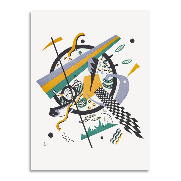 Quadro Stampa su Tela con Telaio in Legno Wassily Kandinsky - Small Worlds IV