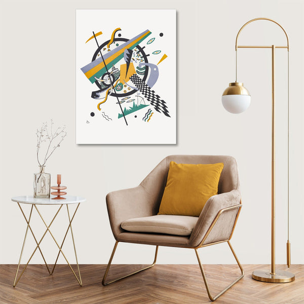 Quadro Stampa su Tela con Telaio in Legno Wassily Kandinsky - Small Worlds IV