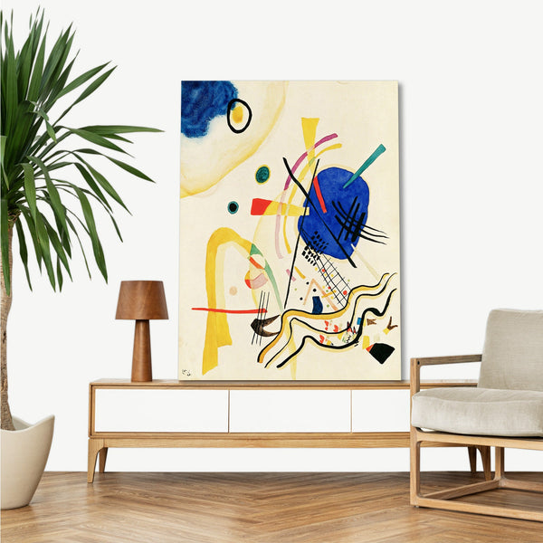 Quadro Stampa su Tela con Telaio in Legno Wassily Kandinsky - Untitled