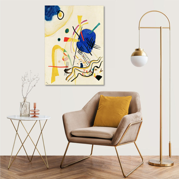 Quadro Stampa su Tela con Telaio in Legno Wassily Kandinsky - Untitled