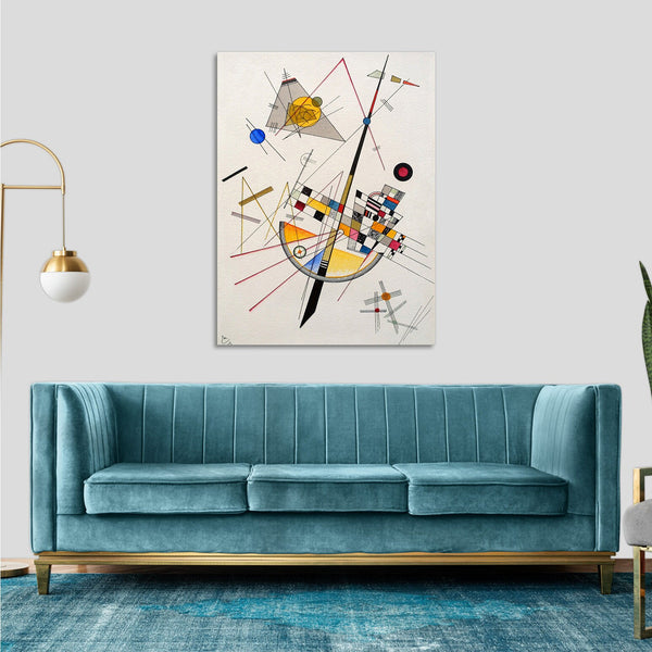 Quadro Stampa su Tela con Telaio in Legno Wassily Kandinsky - Delicate Tension