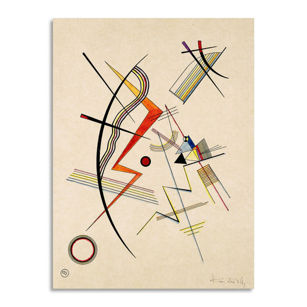 Quadro Stampa su Tela con Telaio in Legno Wassily Kandinsky - Untitled