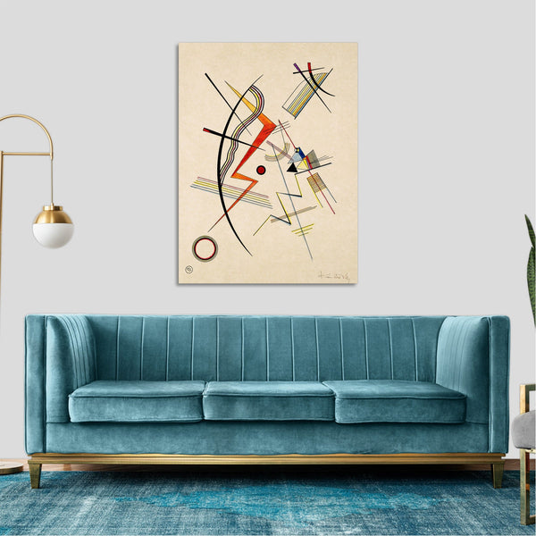 Quadro Stampa su Tela con Telaio in Legno Wassily Kandinsky - Untitled