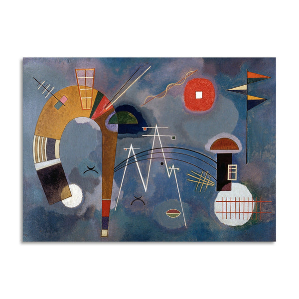 Quadro Stampa su Tela con Telaio in Legno Wassily Kandinsky - Round and Pointed