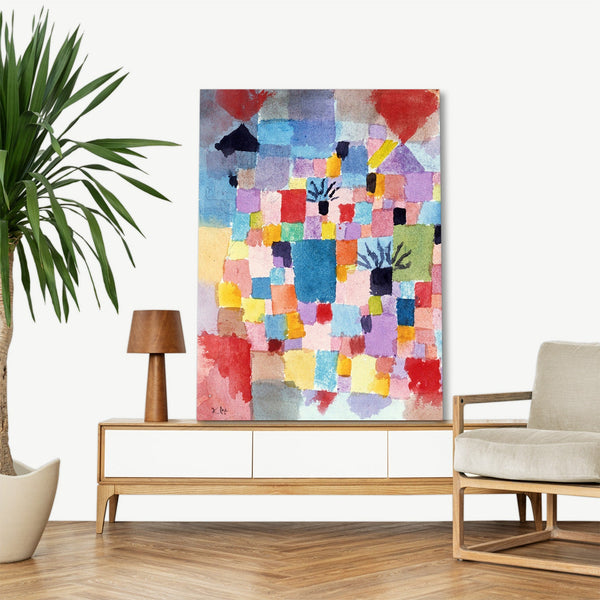 Quadro Stampa su Tela con Telaio in Legno Paul Klee - Southern Gardens