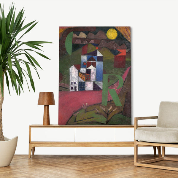 Quadro Stampa su Tela con Telaio in Legno Paul Klee - Villa R