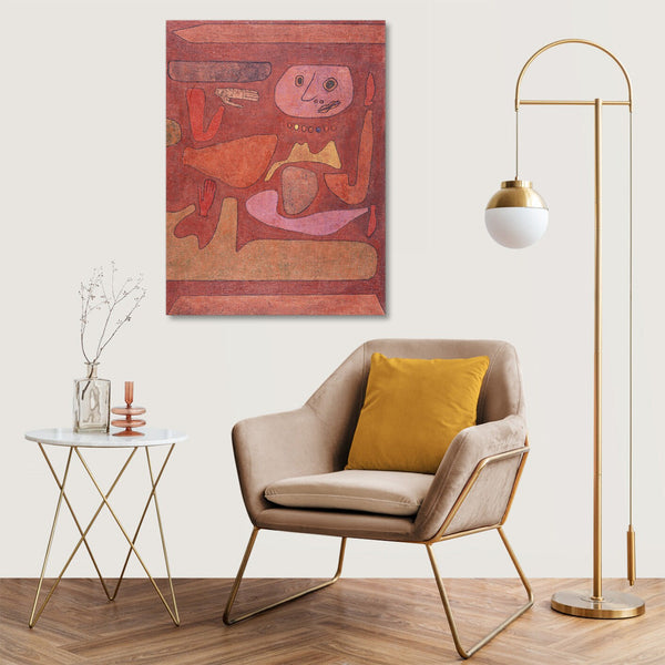 Quadro Stampa su Tela con Telaio in Legno Paul Klee - The Man of Confusion