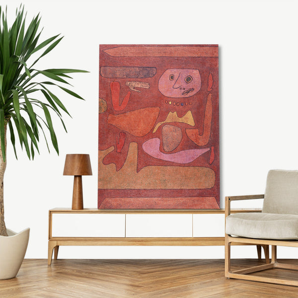 Quadro Stampa su Tela con Telaio in Legno Paul Klee - The Man of Confusion