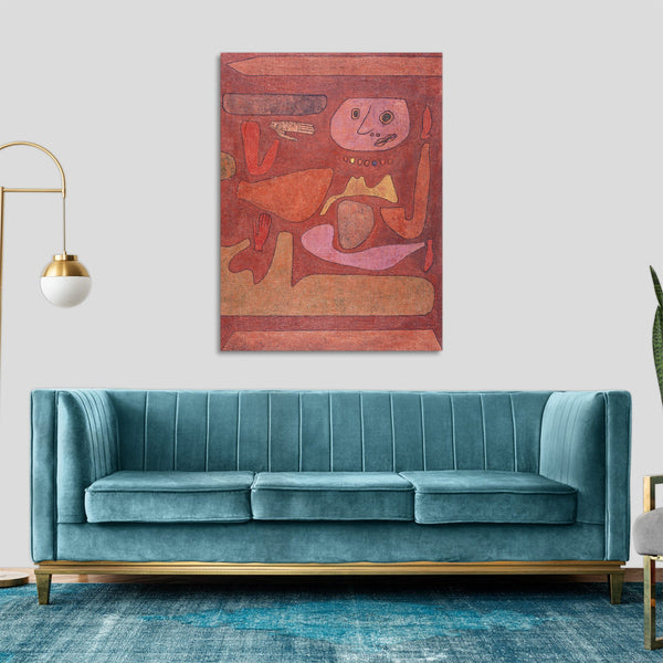 Quadro Stampa su Tela con Telaio in Legno Paul Klee - The Man of Confusion