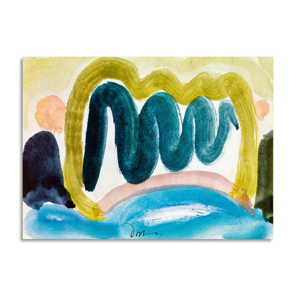Quadro Stampa su Tela con Telaio in Legno Arthur Dove - Pond in Sunlight