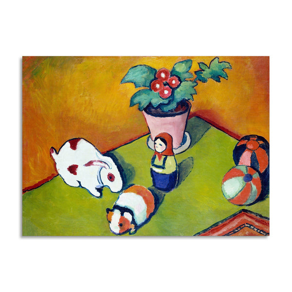 Quadro Stampa su Tela con Telaio in Legno August Macke - Little Walter’s Toys
