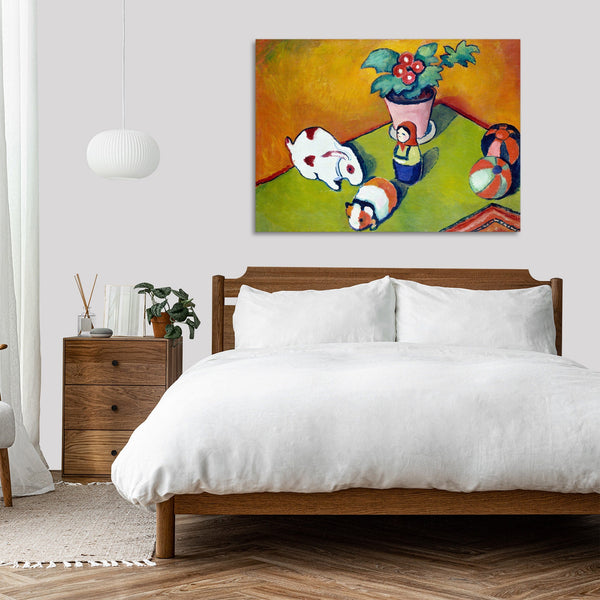 Quadro Stampa su Tela con Telaio in Legno August Macke - Little Walter’s Toys