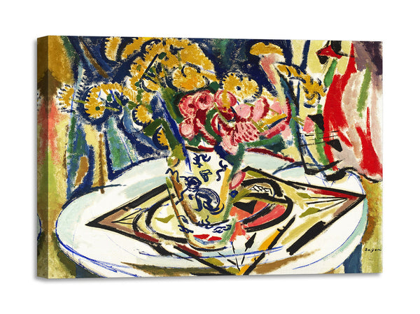 Quadro Stampa su Tela con Telaio in Legno Henry Lyman Sayen - Flowers