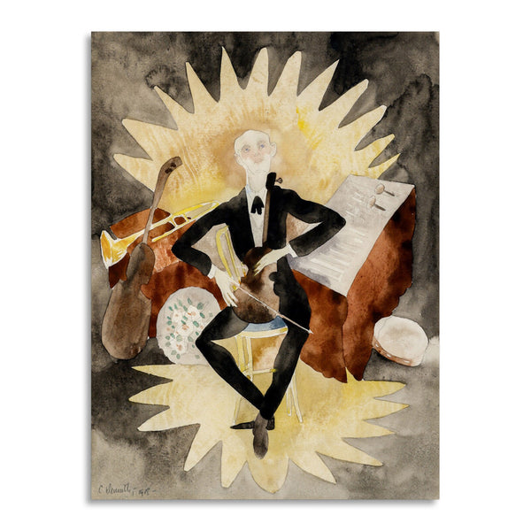 Quadro Stampa su Tela con Telaio in Legno Charles Demuth - Musician