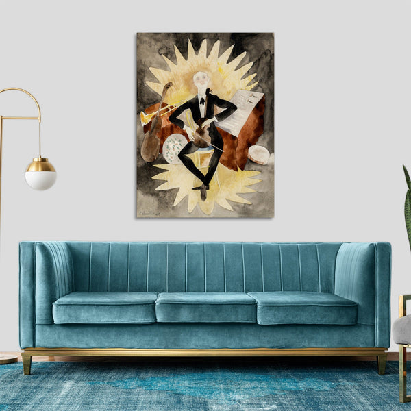 Quadro Stampa su Tela con Telaio in Legno Charles Demuth - Musician