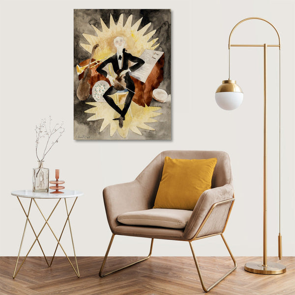 Quadro Stampa su Tela con Telaio in Legno Charles Demuth - Musician