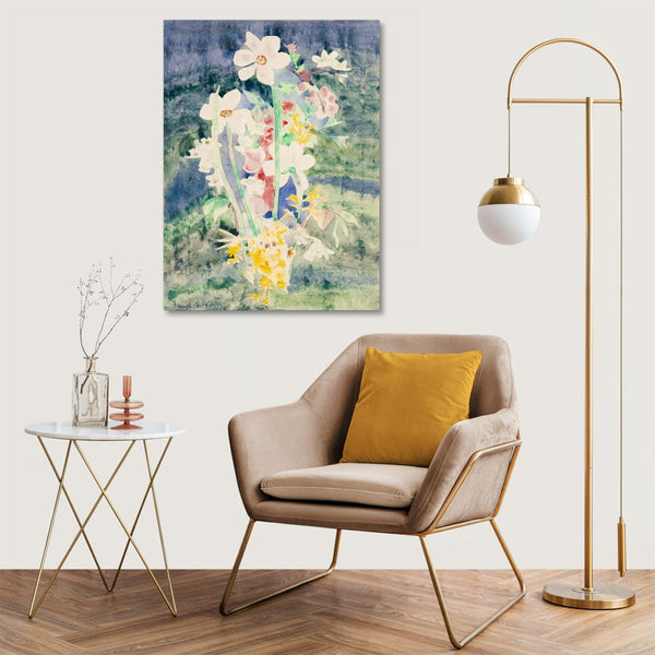 Quadro Stampa su Tela con Telaio in Legno Charles Demuth - Narcissi