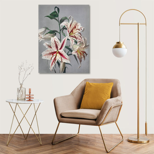 Quadro Stampa su Tela con Telaio in Legno Kazumasa Ogawa - Lily