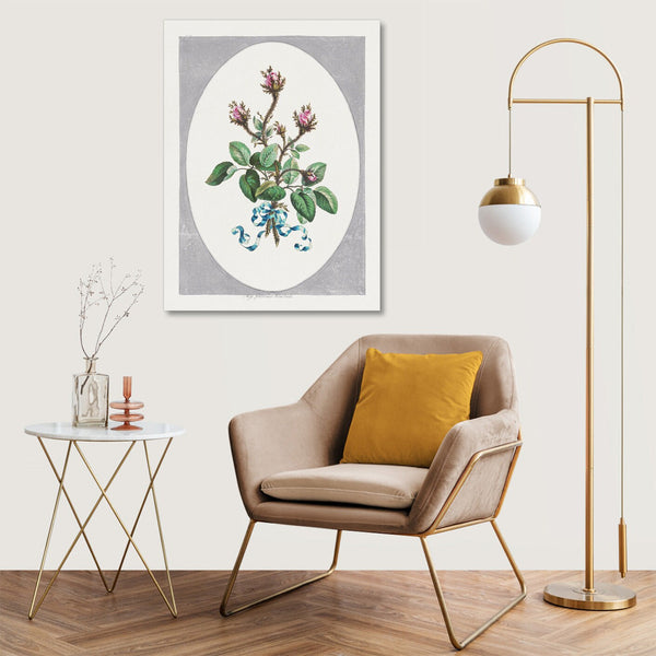 Quadro Stampa su Tela con Telaio in Legno John Edwards - Moss Province Rose Buds