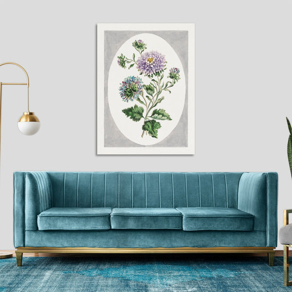 Quadro Stampa su Tela con Telaio in Legno John Edwards - Large Double-China Aster