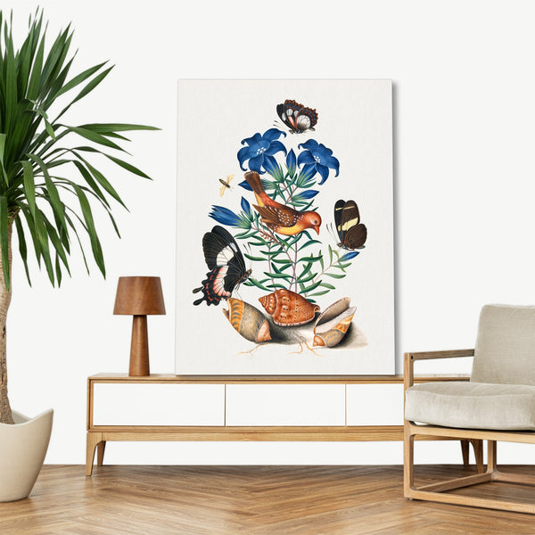 Quadro Stampa su Tela con Telaio in Legno James Bolton - Red Avadavat