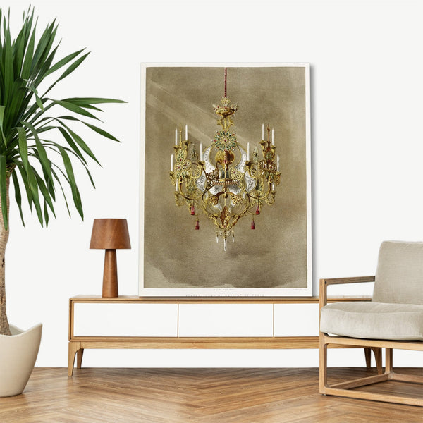 Quadro Stampa su Tela con Telaio in Legno Matthew Digby wyatt - Pendant lamp