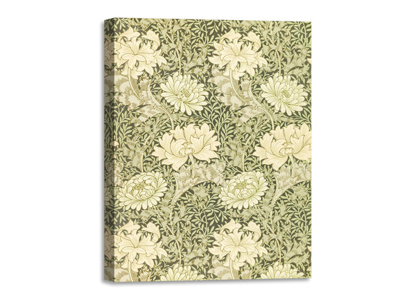 Quadro Stampa su Tela con Telaio in Legno William Morris - Chrysanthemum pattern