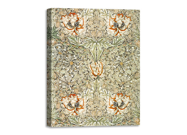 Quadro Stampa su Tela con Telaio in Legno William Morris - Honeysuckle