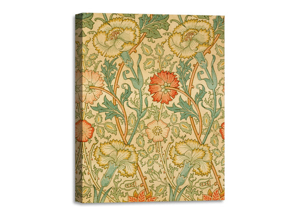 Quadro Stampa su Tela con Telaio in Legno William Morris - Pink and Rose